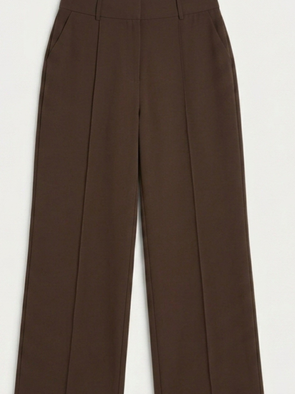 SHEIN Chocolate Brown Wide-Leg Trousers. Size 2XL